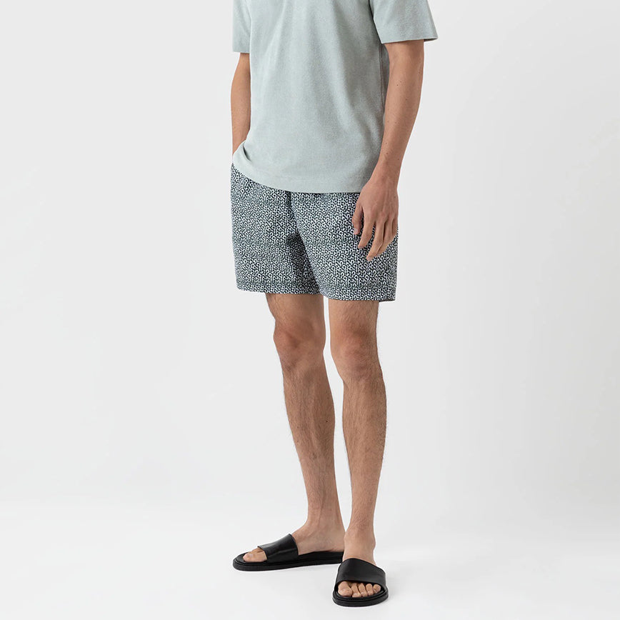 Printed Drawstring Swim Shorts
