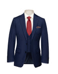 Navy Twill Three Piece Suit with DB Waistcoat