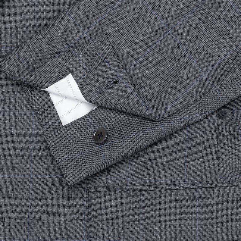 Grey Prince of Wales Three Piece Suit