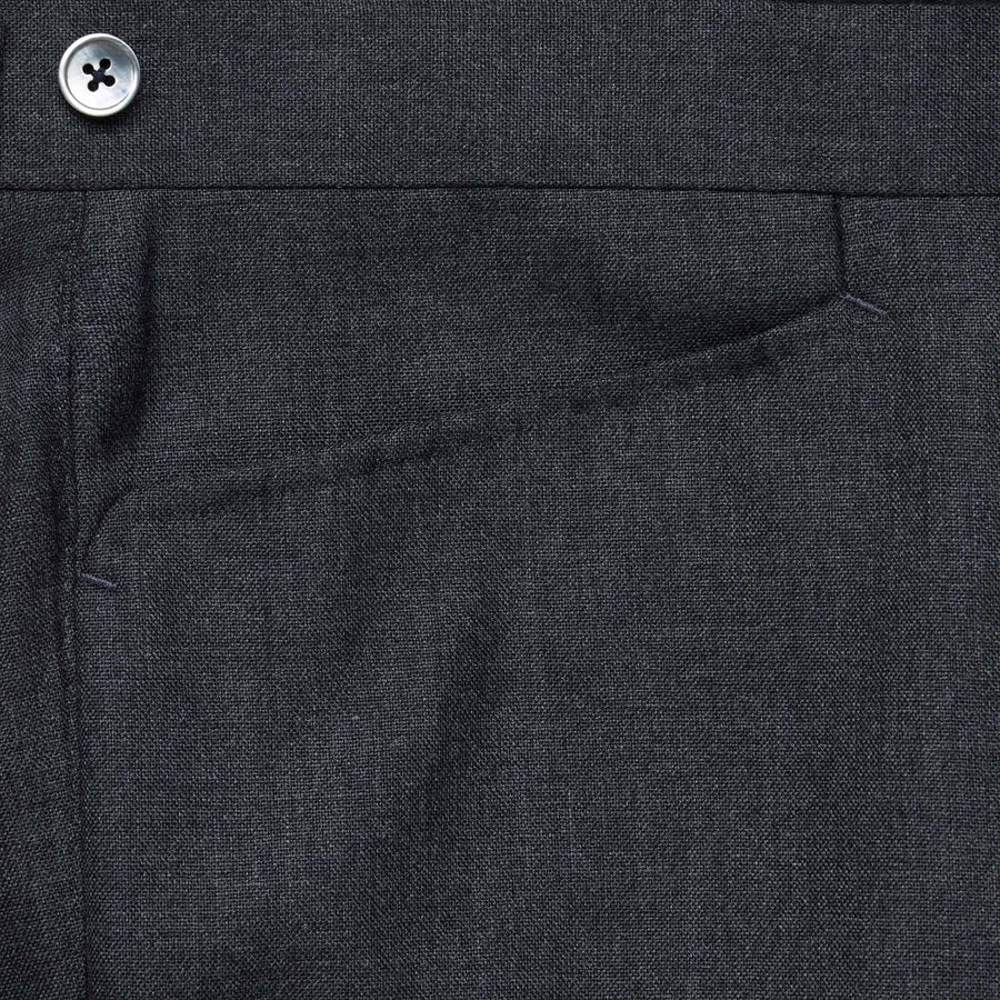 Dark Grey Plain Weave Trousers
