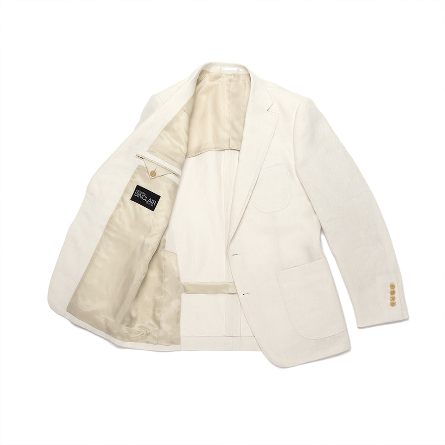 Two-Piece Cream Linen Suit