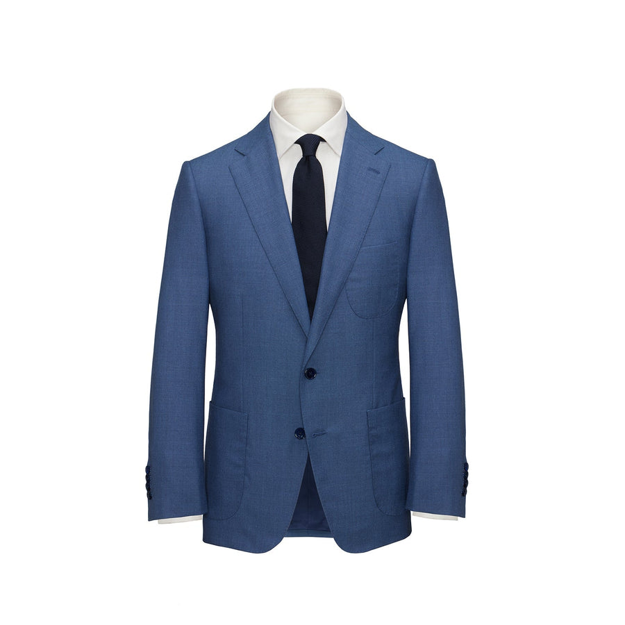 Two-Piece Air Force Blue Contrast Suit