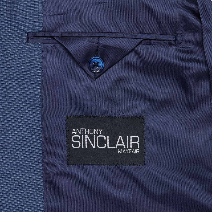 Two-Piece Air Force Blue Contrast Suit