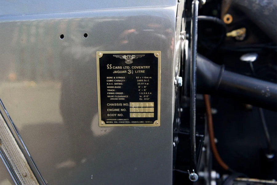 1937 Jaguar SS100 3 1/2 Litre Roadster