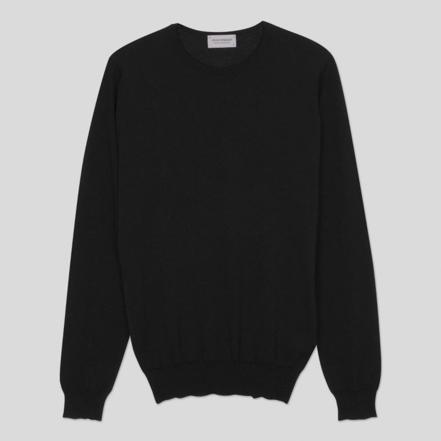 Clundy Merino Wool and Sea Island Crew Neck Pullover