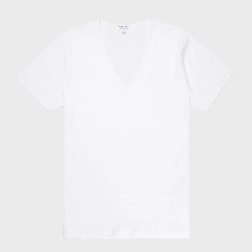 Superfine Cotton Underwear V‑Neck T‑shirt
