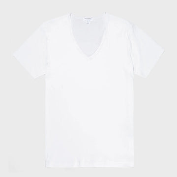 Sea Island Cotton V‑Neck Underwear T‑shirt